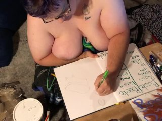 Boobs Ross — failed pin-up girl speed Sketch — julyathon 17