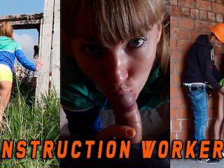 Sport girl was caught by a Construction worker when she masturbated