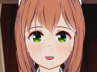 DDLC - Monika Sucks You Off After Creampie