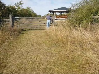 CUM OUTSIDE / blowjob SWALLOW FIELD...