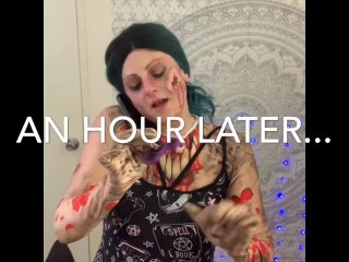 Zombie Babe unboxes a work giveaway package and shows off goth clothing