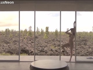 Epic Outdoor Hawaii View Striptease and Erotic Dancing
