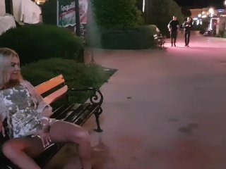 Crazy girl masturbate and pee on public street-Public exhibitionist