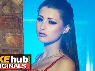 Fake Hub Originals - Shi sucks Luke's cock and then start to fuck on the sofa