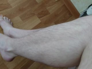 Hairy legs fetish: worship your wife and sperm of her lover on hairy legs
