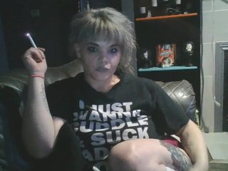 Just looking sexy, listening to metal and blowing clouds