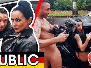 NAUGHTY Gothic lady SIDNEY DARK dicked down in the car! Dates66