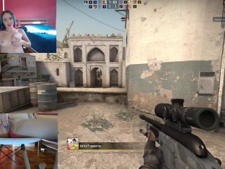 Played CS GO With Lush Stucked In My Pussy - Brazilian Amateur Cherry Adams