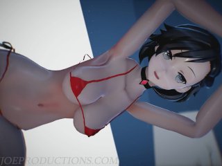 MMD SFW Sexy red Mitsu Lean On 1091 New Alpha stage