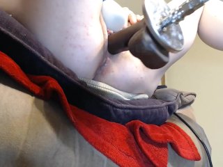 Pussy Stretched Up Close On BBC Fuck Machine
