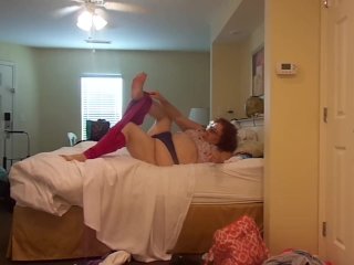 BBW nurse Vicki strips and puts on a dress quick change