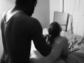 Wild sexy thick ass white girl breaks the bed with bbc