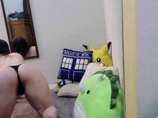 Shy emo girl enjoys a quiet tease