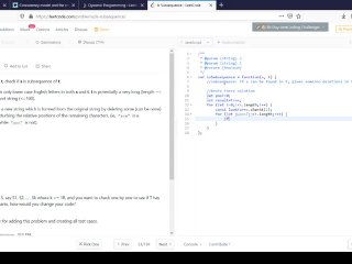 Check is Subsequence? (Code With Me LIVE Javascript) By Chinese Man
