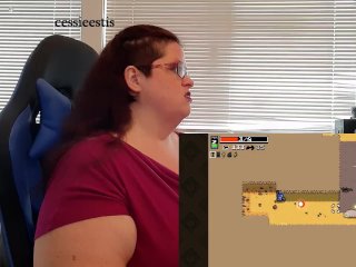 BBW MILF playing Nuclear Throne