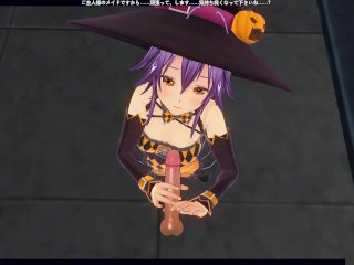 3D HENTAI POV Pumpkin girl jerking off your cock
