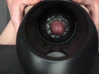 Cock milked by Quickshot Vantage mounted in the Felshlight Lanunch - Couldn't last long - 4K UHD