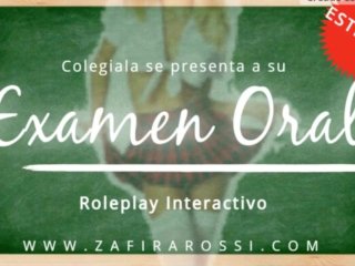 ROLEPLAY INTERACTIVO COLEGIALA DANDO SU EXAMEN ORAL  ASMR SOUNDS  AUDIO ONLY  VOZ ARGENTINA