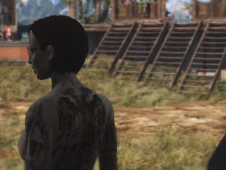 Sex with a beautiful girl in a tattoo to good music  Fallout 4 Nude Mod