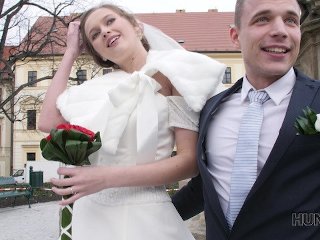 HUNT4K. Married couple  brides pussy