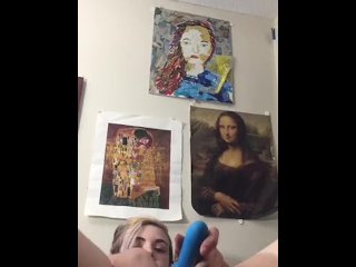 Watch me put a vibrator in myself and a finger in my ass while in sequins