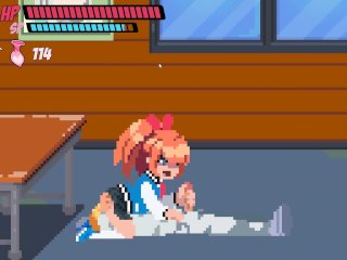 Lewd City Girls [Hentai pixel game] mixed sex facial blowjob while face siting