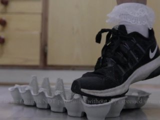 Sneakers Nike Crushing Egg Carton During The Quarantine