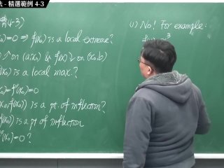 [重生][真・Pronhub 最大華人微積分教學頻道] 微分應用篇重點四：微分求極值法｜精選範例 4-3｜數學老師張旭