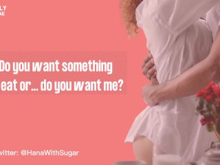 Sweet housewives welcomes you home and gags on your cock  AUDIO ONLY RP  F4M
