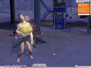 The Sims 4: Intense sex with beautiful women at the junkyard