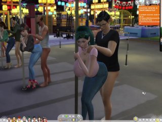 The Sims 4:8 people pole dancing hot sex