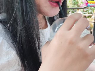 At Coffee Shop Thailand With Sexy Girl โชว์เสียวร้านกาแฟ