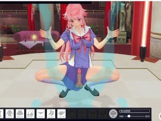 [CM3D2] - The Future Diary hentai, Yuno Gasai doms you on stage