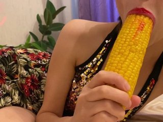 Food ass to mouth, mukbang 4K - Little Nika