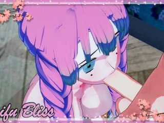 Mitsuri Kanroji deep throating cock and swallowing cum (Demon Slayer Hentai)