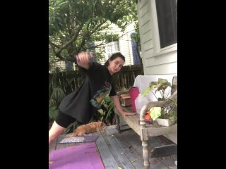 Broke A Sweat Workout 4 Outside Barefooted