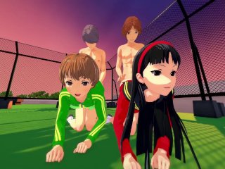 FOURSOME WITH  AND YUKIKO - PERSONA 4 PORN