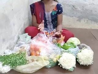 Indian girl selling vegetable sex other people