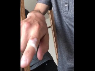 休日普段着でオナニー！最後は手に絡みつくほど濃い精液を発射！！