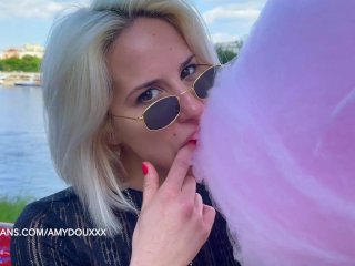 Flashing and Jerk off instructions from your lover AMY DOUXXX