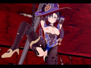 [VR 360 4K] Mona Genshin Hanging up the leg