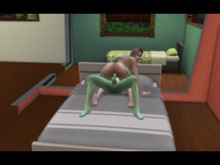 Alien fucked a dugout in Sims