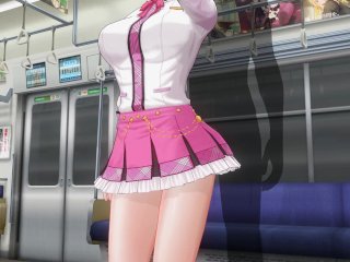 3D HENTAI Schoolgirl didn't wear panties on the train (Part 1)