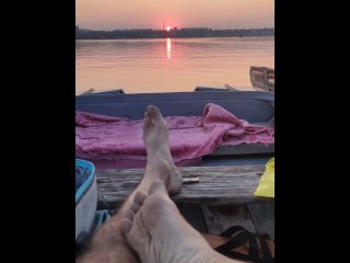 In wonderful weather, a magical sunset
