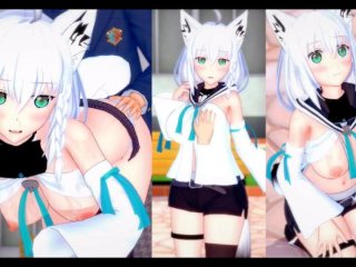 【エロゲーコイカツ！】VTuber 白上フブキ3DCG巨乳アニメ動画(バーチャルYoutuber)[Hentai Game Koikatsu! Shirakami Fubuki(Anime 3DCG