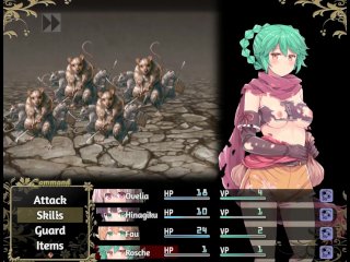 Explorers of the Abyss [RPG Hentai game] Ep.5 Rosche got her nipple slip from torn clothes fighting