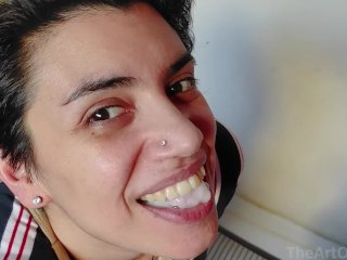 Quickie! Blowjob, thick mouthful and swallow!