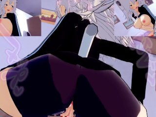 【ホロライブ獅白ぼたん（私服）】獅白ぼたん（私服）騎乗位で突くだけ