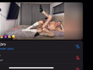 Fucked live fakomat guy with a narrow asshole and he finished from it