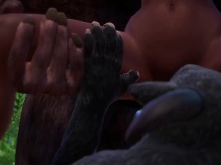 Furry gangbang  double anal and cunnilingus  wild life